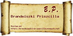 Brandeiszki Priszcilla névjegykártya